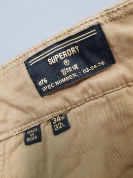 SUPERDRY spodnie bojówki cargo 34/32 pas 93