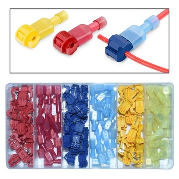 Т-образные кабельные соединители Самоснимающийся замок Quick Male Quick 120 шт.