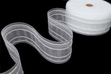 Taśma marszcząca ołówek żyłkowa mocowanie na rurce, żabce i agrafce szeroka