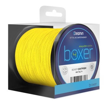 Delphin plecionka sumowa BOXER 4 fluo żółta 0,50mm