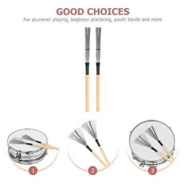 БАРАБАННАЯ ЩЕТКА Проволочная дубинка СТАЛЬНОЙ МЕТАЛЛИЧЕСКИЙ БАРАБАН 2 ШТ.