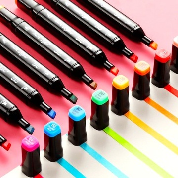 MARKERY ALKOHOLOWE FLAMASTRY MAZAKI PISAKI 80SZT PRO + TORBA Z PRZEGRÓDKAMI