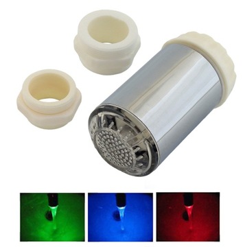 PERLATOR LED ŚWIECĄCY 3 KOLORY NAKŁADKA ADAPTER SITKO NA KRAN RGB AG95A