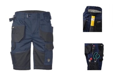 krótkie SPODENKI szorty elastyczne WSTAWKI DAYBORO STRETCH granatowe r. 60
