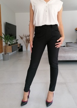 ELEGANT Брюки-сигареты с высокой талией S/M