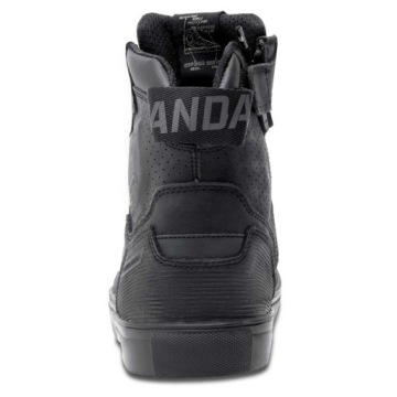 Короткие кожаные мотоциклетные туфли Rebelhorn Vandal Black/Black Sole 48