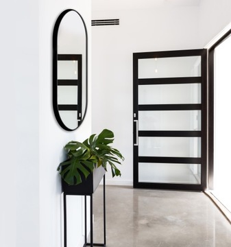 ЗЕРКАЛО НАСТЕННОЕ МЕТАЛЛИЧЕСКОЕ 70x50 ОВАЛ ЧЕРНОЕ