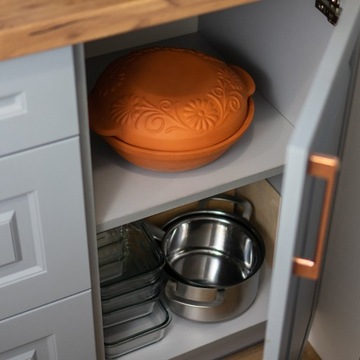 КРУГЛЫЙ РИМСКИЙ ГОРШОК ГЛИНЯНЫЙ СУДНО 4л 770605