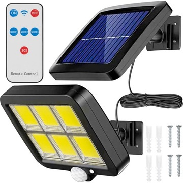 2x Lampa Solarna260lm Czujnik Ruchu + Pilot ZESTAW