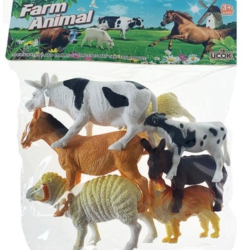 ZWIERZĘTA NA WSI FARMA DUŻE FIGURKI ZESTAW 7el.