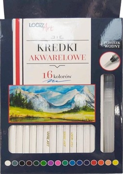 Kredki akwarelowe 16 kolorów + pędzelek LOOZZ Art