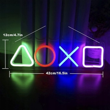 НЕОНОВАЯ НОЧНАЯ ЛАМПА НЕОНОВЫЕ СИМВОЛЫ ДЛЯ ГЕЙМПАДА PS4
