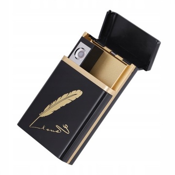 Przenośna Papierośnica z Ładowalną Zapalniczk