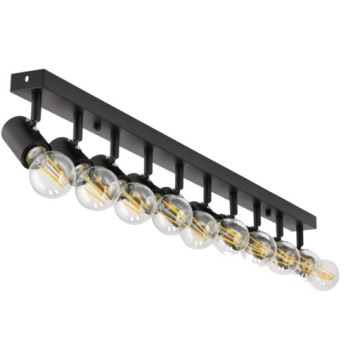 Lampa Sufitowa LED Szyna Reflektor SPOT REGULOWANA 10x E27 LOFT RETRO
