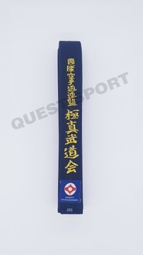 Pas Kyokushin Czarny220 cm z haftem