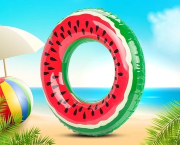 НАДУВНОЕ КОЛЕСО БОЛЬШОЙ ВОДНЫЙ МАТРАС ДЛЯ БАССЕЙНА АРБУЗНОЕ КОЛЕСО 90 СМ XXL