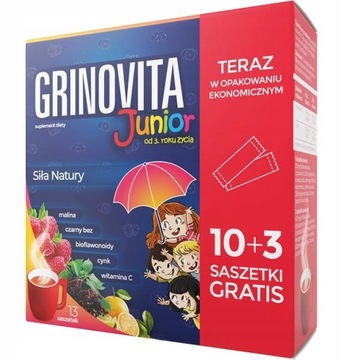 GRINOVITA JUNIOR PROSZEK 10+3 SASZETKI 13 ZDROVIT