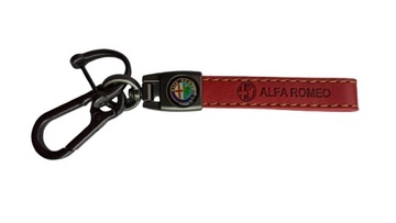 БРЕЛОК ALFA ROMEO КРАСНАЯ КОЖАНАЯ БРЕЛОК