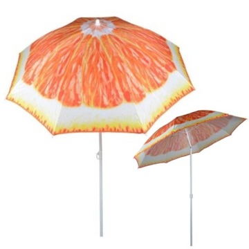 DUŻY PARASOL ŁAMANY OWOCOWY POMARAŃCZA OGRODOWY PLAŻOWY balkon 180 cm