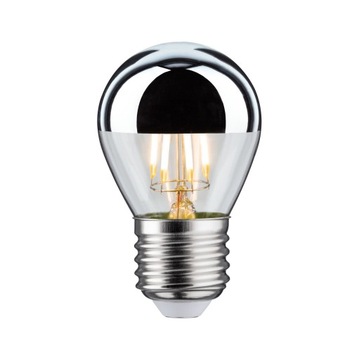 Paulmann Żarówka kulka LED DIM 4,8W E27 2700K - srebrna lustrzana