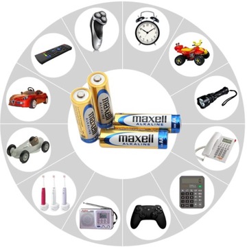ЩЕЛОЧНЫЕ БАТАРЕЙКИ 4 ШТ. MAXELL LR6 AA ТОЛЩИНА 1,5 В, ОРИГИНАЛЬНЫЕ ПРОЧНЫЕ ПАНЕЛЬКИ