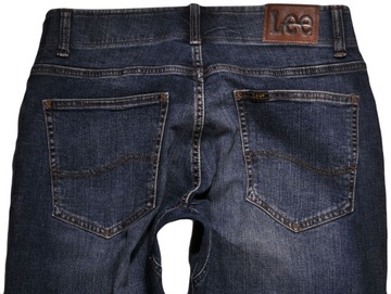 LEE spodnie SLIM regular BLUE jeans STRAIGHT FIT XM _ W32 L30