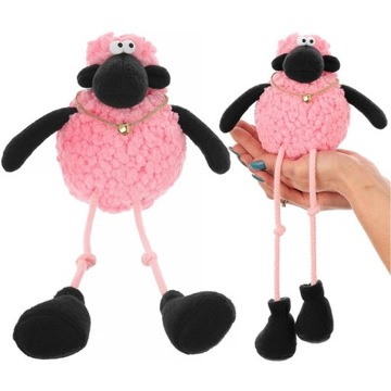 BARANEK SIEDZĄCY RÓŻOWY 10+25CM DEKORACJA FIGURKA WIELKANOCNA WIOSENNA