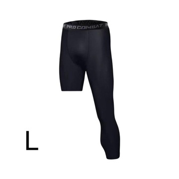 Męskie sportowe spodnie treningowe M czarne lewe długie