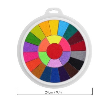 25 KOLORÓW FARBY DO MALOWANIA PALCAMI 24CM