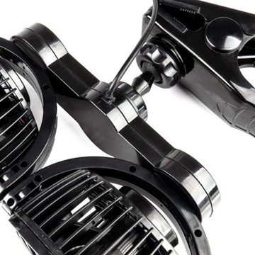 WIATRAK WENTYLATOR SAMOCHODOWY 12V PODWÓJNY KLIPS MOCNY NAWIEW DO AUTA