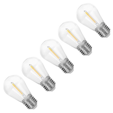 ŻARÓWKI E27 DO GIRLANDA OGRODOWA 5 SZTUK Z PLASTIKU PVC NEO