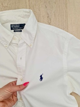 Polo by Ralph Lauren Custom Fit S stretch biała koszula 100% bawełna