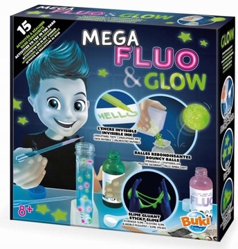 Mega Fluo and Glow 15 eksperymentów BUKI 8+