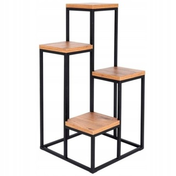 STOJAK NA KWIATY KWIETNIK METALOWY LOFT 4 PÓŁKI