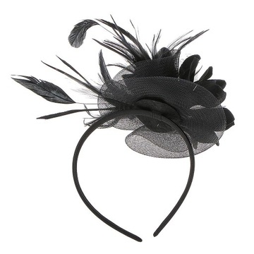 Шляпа Lady Feather Fascinator, черная
