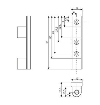 ПЕТЛЯ УНИВЕРСАЛЬНАЯ АЛЮМИНИЕВАЯ для москитной сетки, цвет БЕЛЫЙ