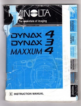 MINOLTA DYNAX 4, DYNAX 3, MAXXUM 4 INSTRUKCJA