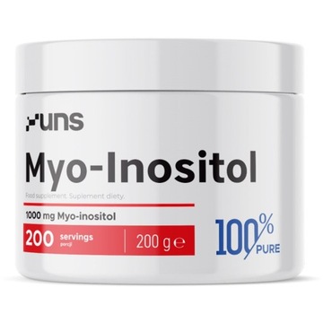 UNS MYO-INOSITOL 200G METABOLIZM ENERGETYCZNY INOZYTOL UKŁAD NERWOWY