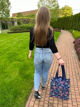 Водонепроницаемая сетчатая сумка для покупок в стиле народных цветов