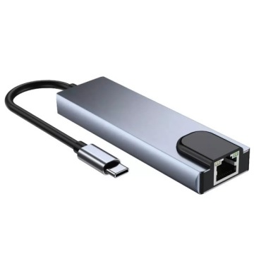 Адаптер RJ45 1000 Мбит/с HDMI USB 3.0 USBC PD 100 Вт