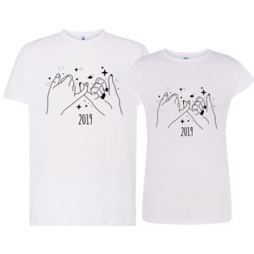 KOSZULKI DLA PAR KOMPLET NA WALENTYNKI PREZENT