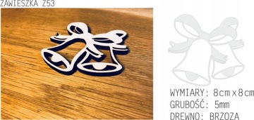 ДЕРЕВЯННЫЕ ЁЛОЧНЫЕ УКРАШЕНИЯ Z53 3 шт.