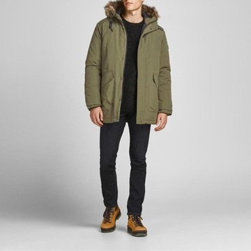 Kurtka puchowa męska JACK&JONES zielona XS