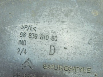 CITROEN DS3 09-14 KRYT NOSNÍKU PRAVÝ ZADNÍ 9683981080