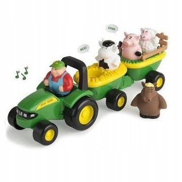 TOMY Traktor ze Zwierzątkami John Deere Dźwiękowy