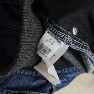 RIVER ISLAND Spodenki męskie jeans Rozmiar W38_pas 102 cm