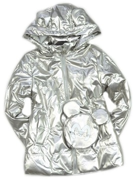 Kurtka WIOSENNA dziewczęca USZY+TOREBKA r.104 cm