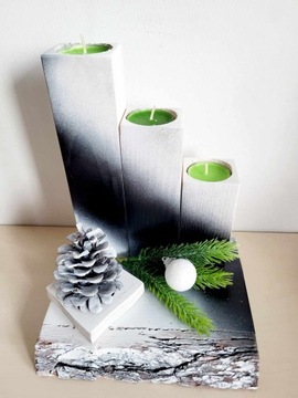 Рождественский головной убор деревянный подсвечник с украшением конуса рождественский