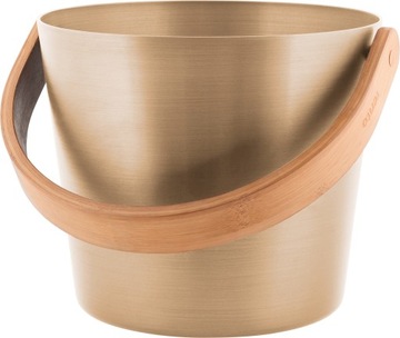 Wiadro metalowe RENTO szampan bambus 5L do sauny