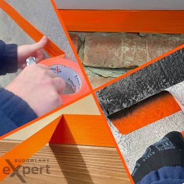 ZESTAW 10 szt TAŚMA TYNKARSKA ELEWACYJNA POMARAŃCZOWA ZBROJONA 38MM x 50M